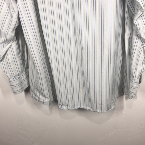 Concepts by Claiborne blue stripe button down dress shirt size 2XLT - Picture 8 of 10
